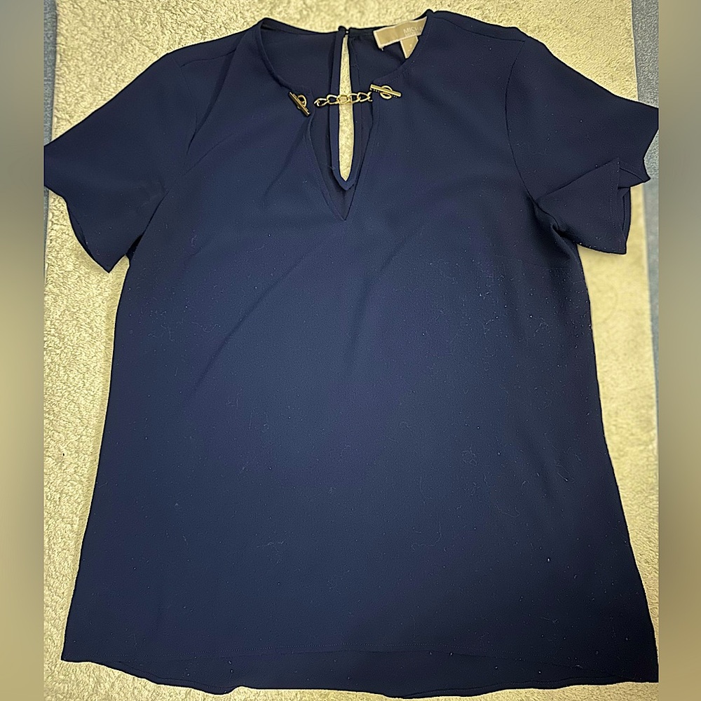 Michael Kors navy blue blouse